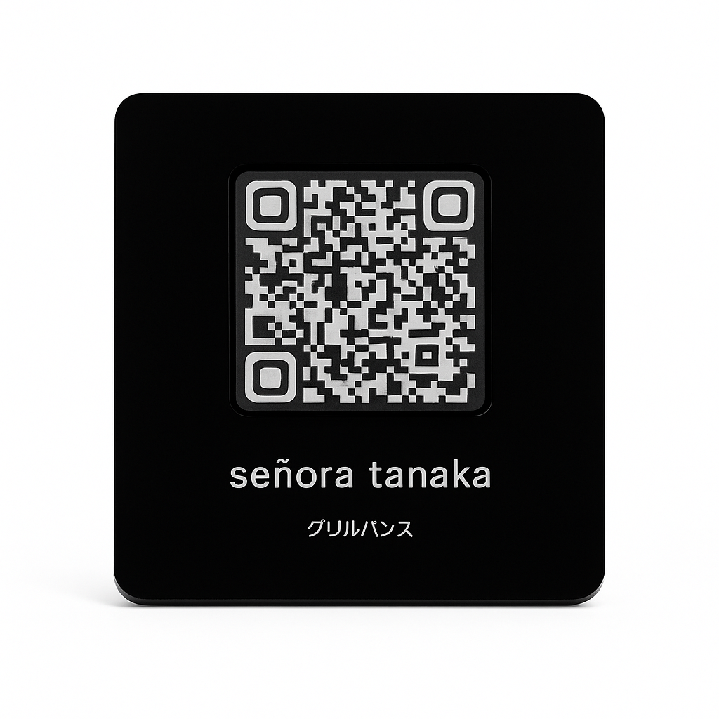 Menú Digital de Acrílico